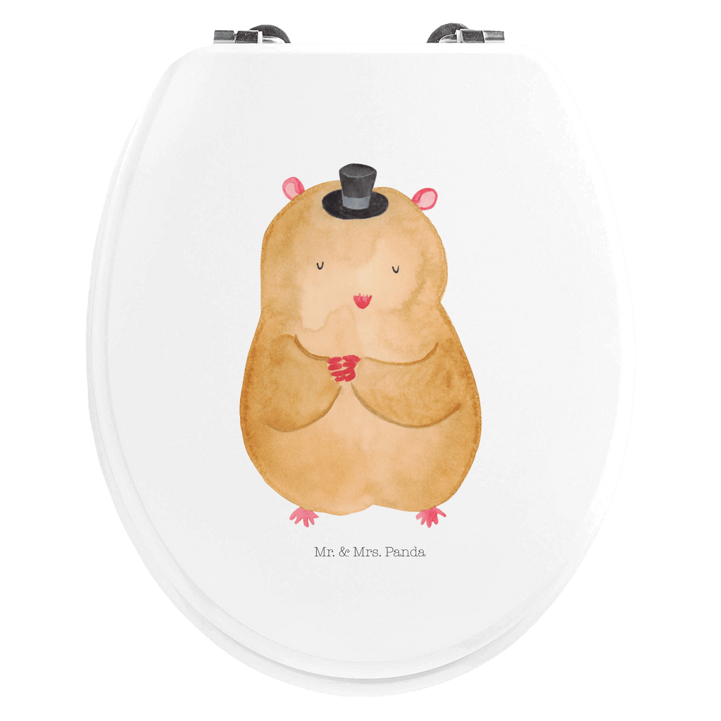 Motiv WC Sitz Hamster mit Hut Klobrille, Klodeckel, Toilettendeckel, WC-Sitz, Toilette, Tiermotive, Gute Laune, lustige Sprüche, Tiere, Hamster, Hut, Magier, Zylinder, Zwerghamster, Zauberer, Houdini