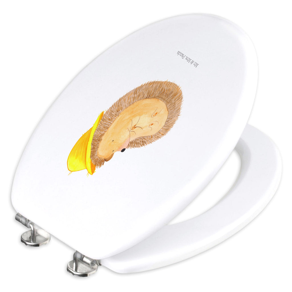 Motiv WC Sitz Igel betet Klobrille, Klodeckel, Toilettendeckel, WC-Sitz, Toilette, Tiermotive, Gute Laune, lustige Sprüche, Tiere, Igel, Igel mit Hut, Sonnenhut, Gott, Amen, beten, Leben, Dankbarkeit, Dankbar sein, dankbar, genießen