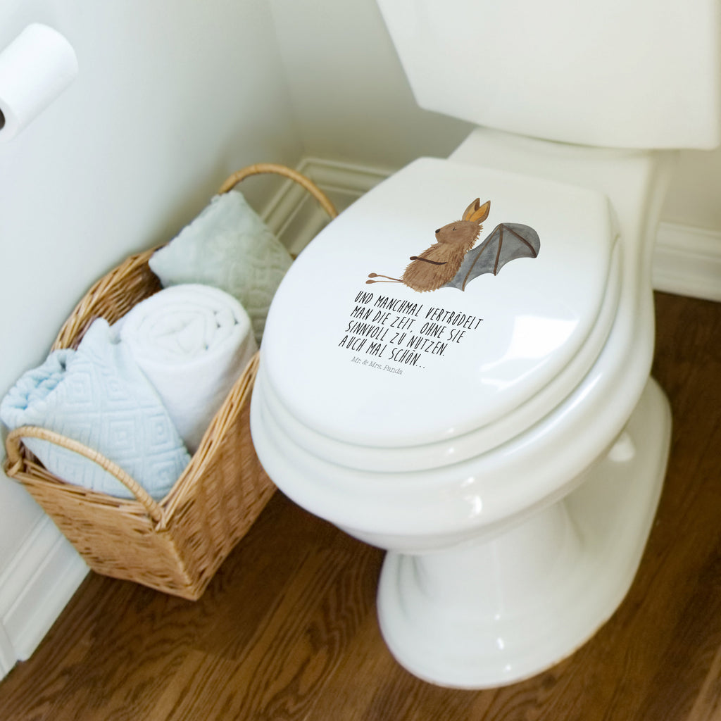 Motiv WC Sitz Fledermaus sitzend Klobrille, Klodeckel, Toilettendeckel, WC-Sitz, Toilette, Tiermotive, Gute Laune, lustige Sprüche, Tiere, Fledermaus, Fledermäuse, Motivation, entspannen