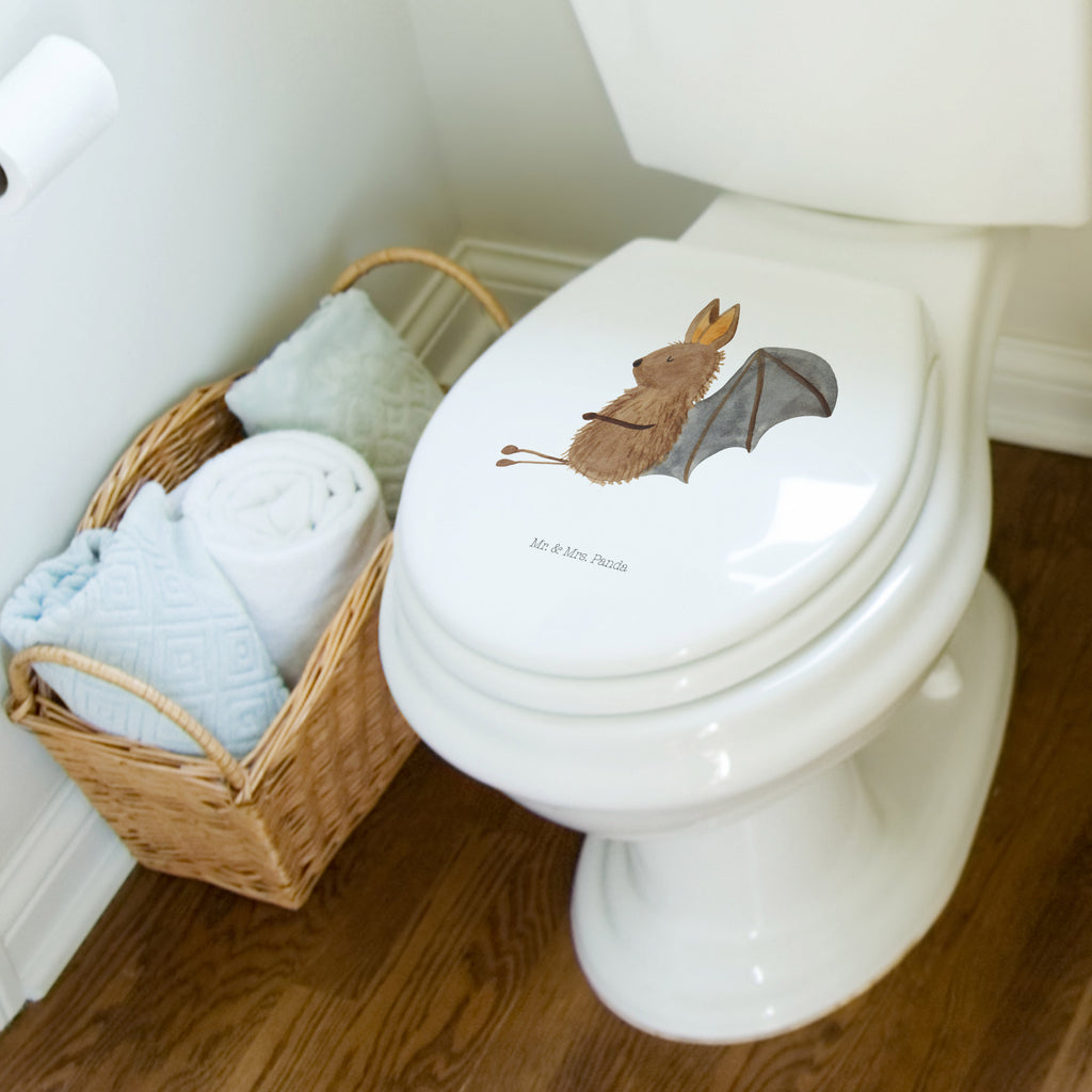 Motiv WC Sitz Fledermaus sitzend Klobrille, Klodeckel, Toilettendeckel, WC-Sitz, Toilette, Tiermotive, Gute Laune, lustige Sprüche, Tiere, Fledermaus, Fledermäuse, Motivation, entspannen