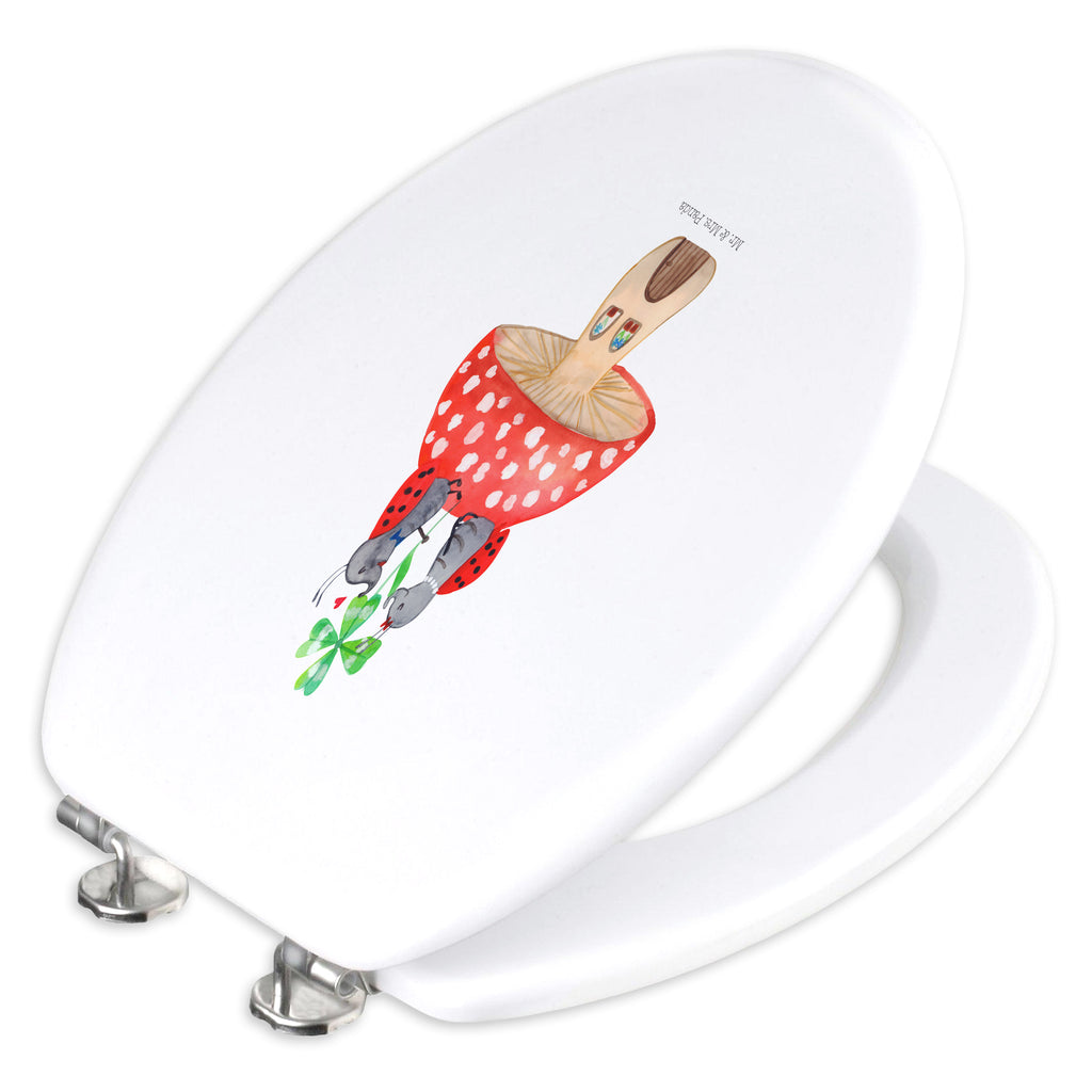 Motiv WC Sitz Marienkäfer Paar Fliegenpilz Klobrille, Klodeckel, Toilettendeckel, WC-Sitz, Toilette, Tiermotive, Gute Laune, lustige Sprüche, Tiere, Haus, Wohnung, zuhause, Fliegenpilz, Marienkäfer, Fleigenpilzhaus
