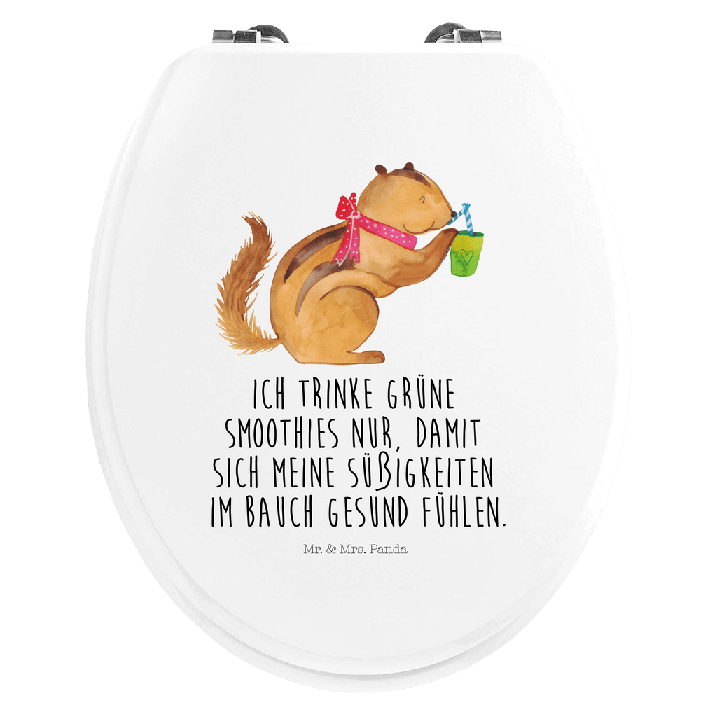 Motiv WC Sitz Eichhörnchen Smoothie Klobrille, Klodeckel, Toilettendeckel, WC-Sitz, Toilette, Tiermotive, Gute Laune, lustige Sprüche, Tiere, Green Smoothies, Diät, Abnehmen, Streifenhörnchen, Eichhörnchen