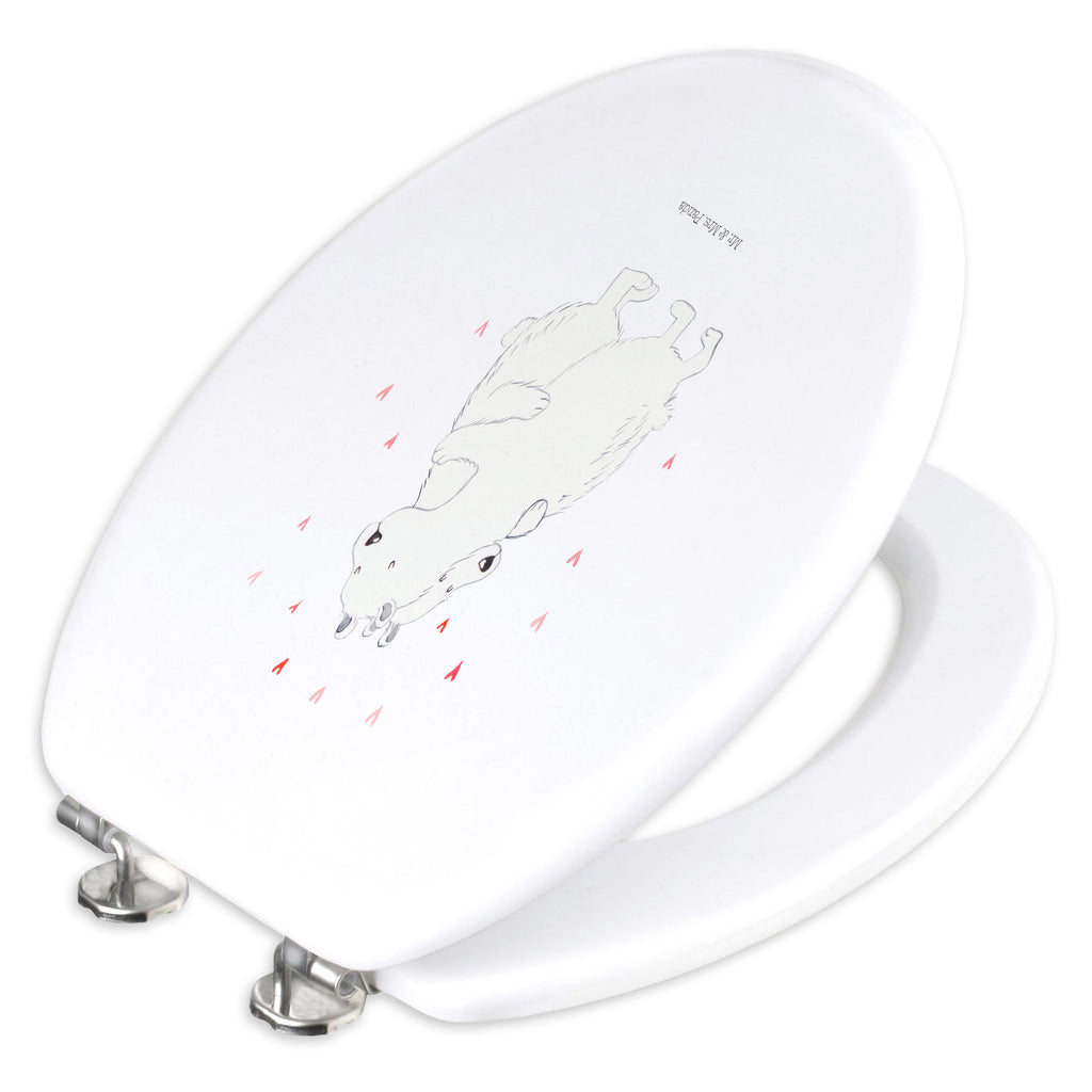 Motiv WC Sitz Eisbär Umarmen Klobrille, Klodeckel, Toilettendeckel, WC-Sitz, Toilette, Tiermotive, Gute Laune, lustige Sprüche, Tiere