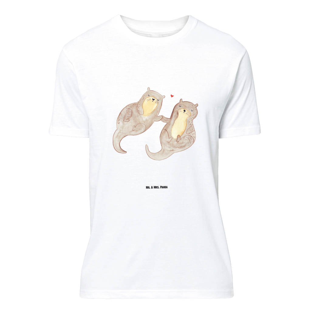 Größe XL T-Shirt Otter händchenhaltend T-Shirt, Shirt, Tshirt, Lustiges T-Shirt, T-Shirt mit Spruch, Party, Junggesellenabschied, Jubiläum, Geburstag, Herrn, Damen, Männer, Frauen, Schlafshirt, Nachthemd, Sprüche, Otter, Fischotter, Seeotter, Otter Seeotter See Otter