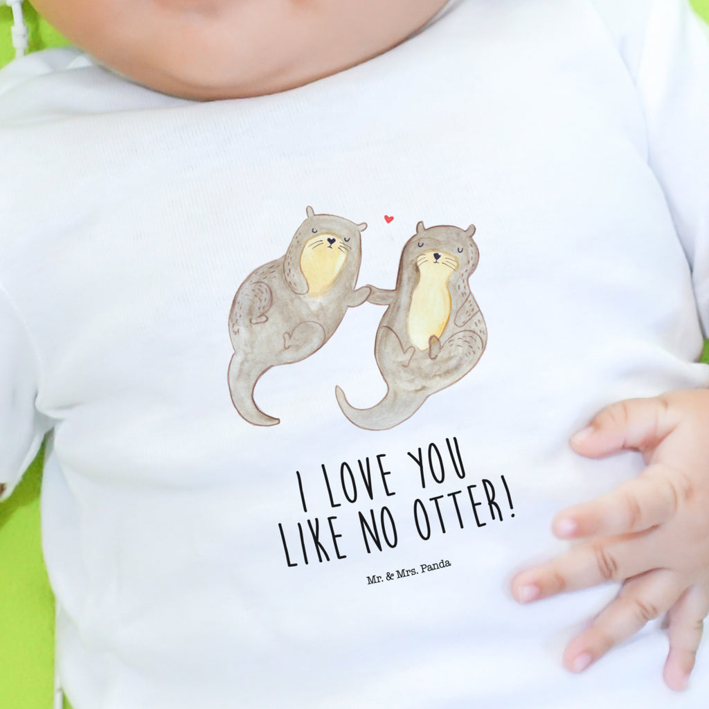 3-6 Monate Baby Longsleeve Otter händchenhaltend Mädchen, Jungen, Baby, Longsleeve, Langarm, Bio, Kleidung, uni, Langarmshirt, Otter, Fischotter, Seeotter, Otter Seeotter See Otter