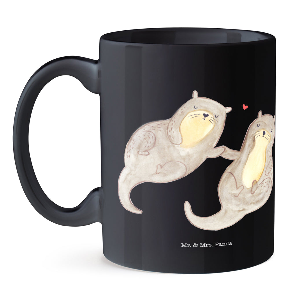 Tasse Otter händchenhaltend Otter Seeotter See Otter Becher, Kaffeetasse, Kaffeebecher, Tee, Frühstück, Büro  Otter,  Fischotter,  Seeotter