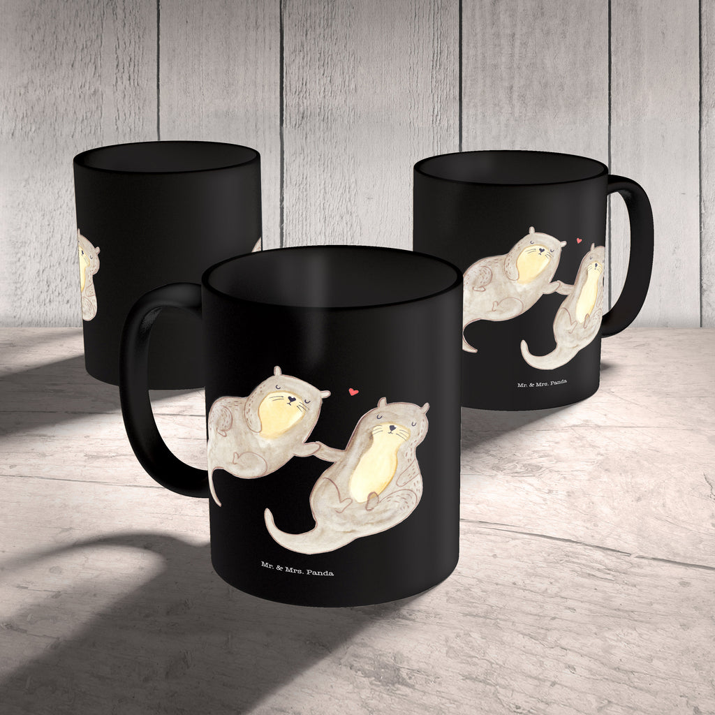 Tasse Otter händchenhaltend Otter Seeotter See Otter Becher, Kaffeetasse, Kaffeebecher, Tee, Frühstück, Büro  Otter,  Fischotter,  Seeotter
