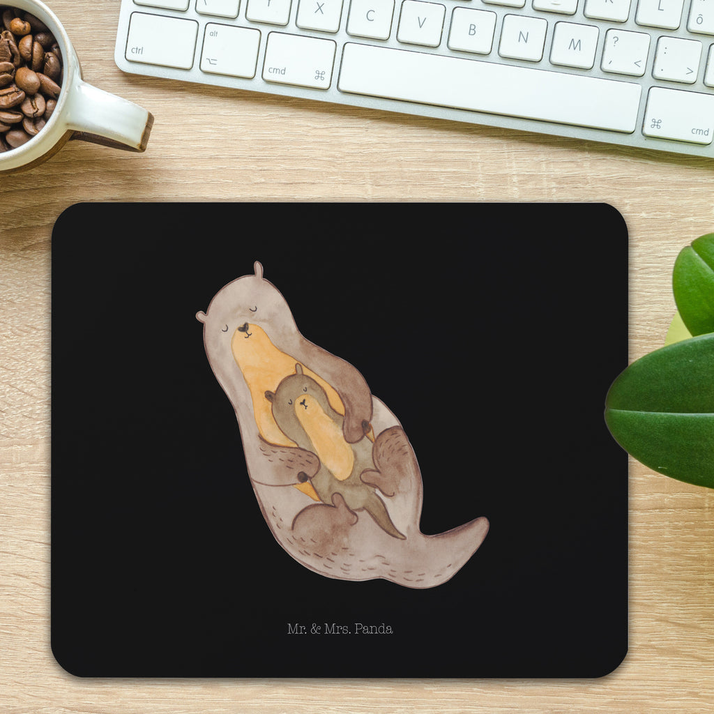 Mauspad Otter mit Kind Mousepad, Computer zubehör, Büroausstattung, PC Zubehör, Arbeitszimmer, Mauspad, Einzigartiges Mauspad, Designer Mauspad, Otter, Fischotter, Seeotter, Otter Seeotter See Otter