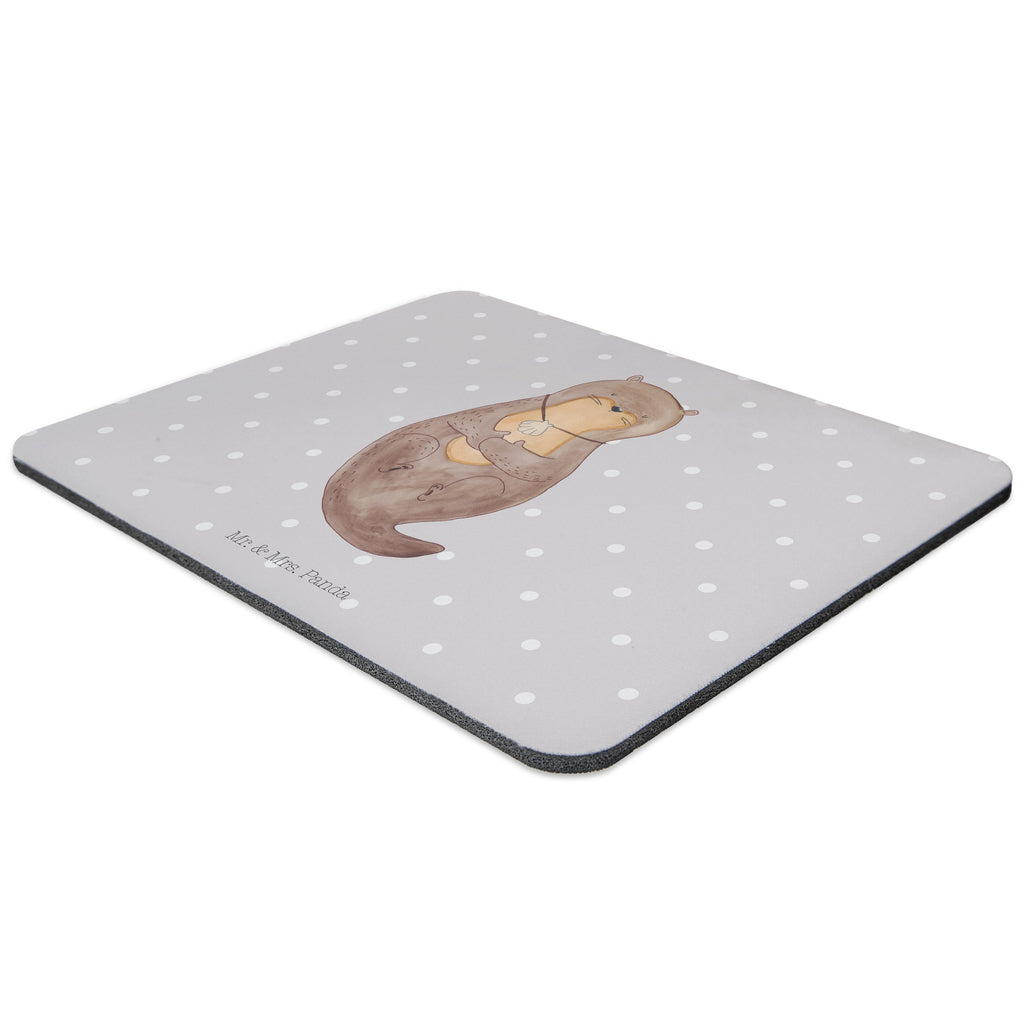 Mauspad Otter mit Muschelmedaillon Mousepad, Computer zubehör, Büroausstattung, PC Zubehör, Arbeitszimmer, Mauspad, Einzigartiges Mauspad, Designer Mauspad, Otter, Fischotter, Seeotter, Otterliebe, grübeln, träumen, Motivation, Tagträumen, Büro