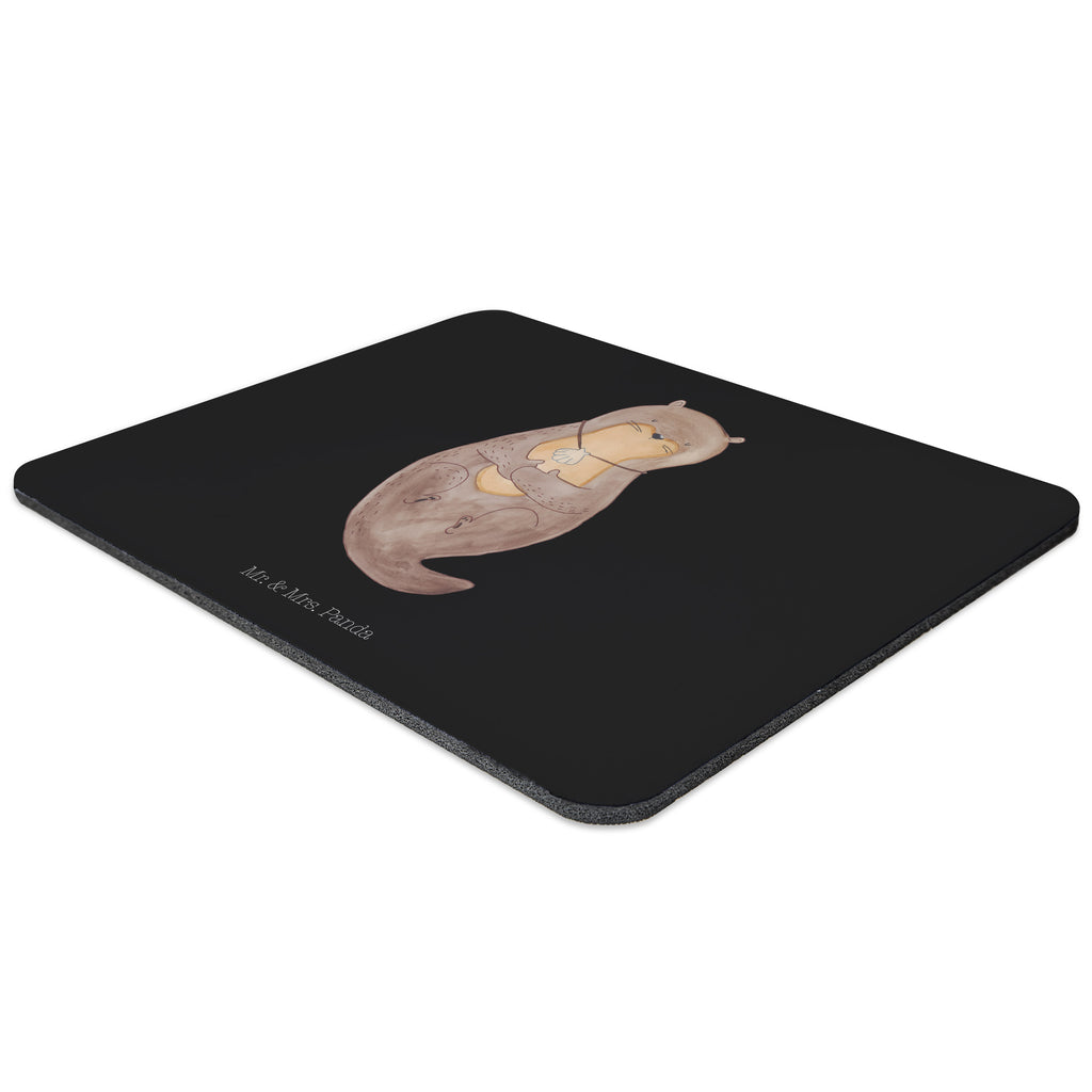 Mauspad Otter mit Muschelmedaillon Mousepad, Computer zubehör, Büroausstattung, PC Zubehör, Arbeitszimmer, Mauspad, Einzigartiges Mauspad, Designer Mauspad, Otter, Fischotter, Seeotter, Otterliebe, grübeln, träumen, Motivation, Tagträumen, Büro
