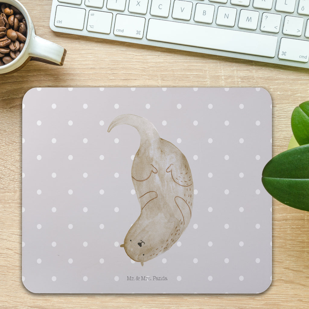 Mauspad Otter kopfüber Mousepad, Computer zubehör, Büroausstattung, PC Zubehör, Arbeitszimmer, Mauspad, Einzigartiges Mauspad, Designer Mauspad, Otter, Fischotter, Seeotter, Otter Seeotter See Otter