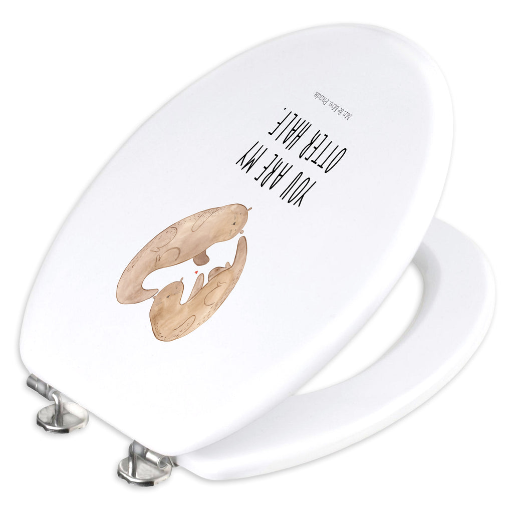Motiv WC Sitz Otter Herz Klobrille, Klodeckel, Toilettendeckel, WC-Sitz, Toilette, Otter, Fischotter, Seeotter, Liebe, Herz, Liebesbeweis, Liebesgeschenk, Bessere Hälfte, Love you, Jahrestag, Hochzeitstag, Verlobung, gemeinsames Leben
