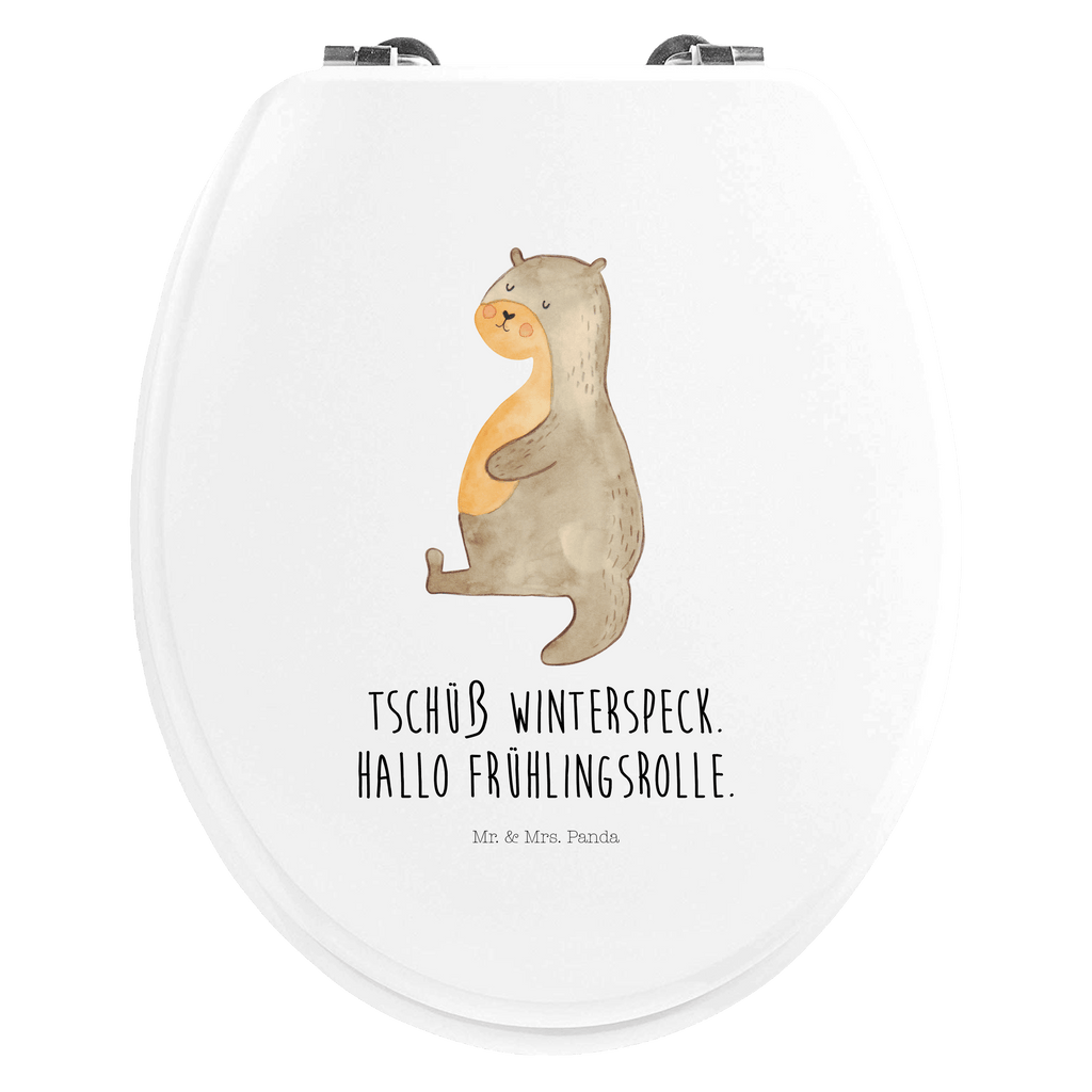Motiv WC Sitz Otter Bauch Klobrille, Klodeckel, Toilettendeckel, WC-Sitz, Toilette, Otter, Fischotter, Seeotter, Otter Seeotter See Otter