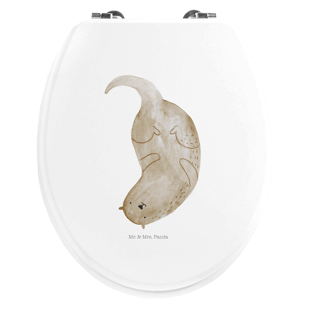 Motiv WC Sitz Otter kopfüber Klobrille, Klodeckel, Toilettendeckel, WC-Sitz, Toilette, Otter, Fischotter, Seeotter, Otter Seeotter See Otter