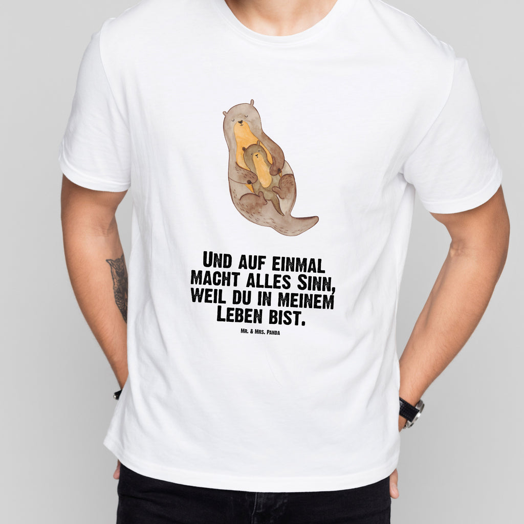Größe L T-Shirt Otter mit Kind T-Shirt, Shirt, Tshirt, Lustiges T-Shirt, T-Shirt mit Spruch, Party, Junggesellenabschied, Jubiläum, Geburstag, Herrn, Damen, Männer, Frauen, Schlafshirt, Nachthemd, Sprüche, Otter, Fischotter, Seeotter, Otter Seeotter See Otter