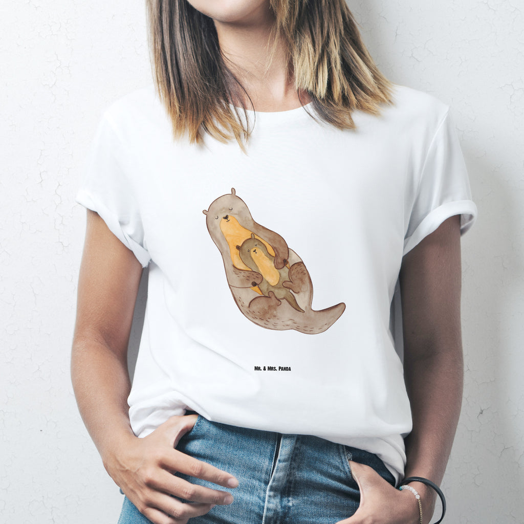 Größe L T-Shirt Otter mit Kind T-Shirt, Shirt, Tshirt, Lustiges T-Shirt, T-Shirt mit Spruch, Party, Junggesellenabschied, Jubiläum, Geburstag, Herrn, Damen, Männer, Frauen, Schlafshirt, Nachthemd, Sprüche, Otter, Fischotter, Seeotter, Otter Seeotter See Otter