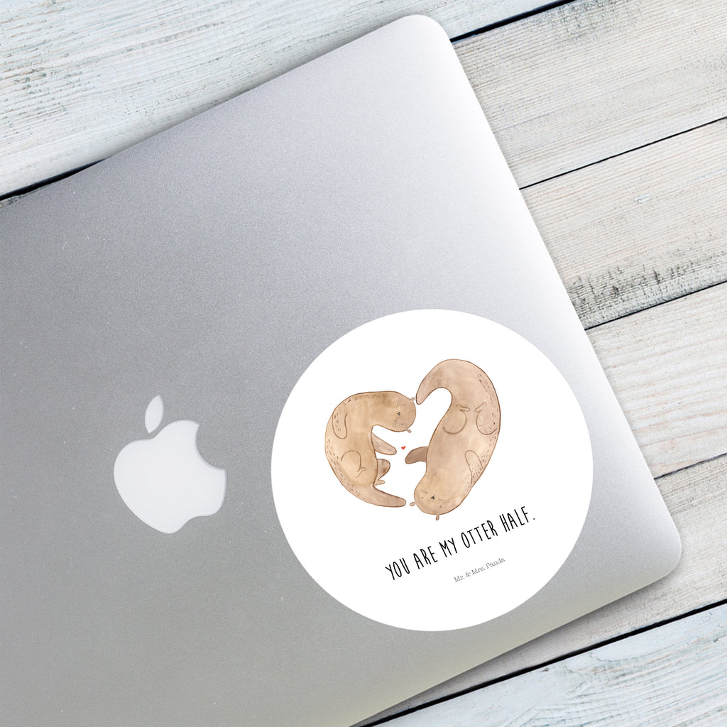 120mm Rund Aufkleber Otter Herz Sticker, Aufkleber, Etikett, Kinder, rund, Otter, Fischotter, Seeotter, Liebe, Herz, Liebesbeweis, Liebesgeschenk, Bessere Hälfte, Love you, Jahrestag, Hochzeitstag, Verlobung, gemeinsames Leben