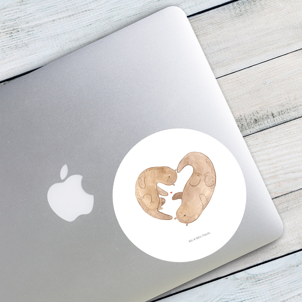 120mm Rund Aufkleber Otter Herz Sticker, Aufkleber, Etikett, Kinder, rund, Otter, Fischotter, Seeotter, Liebe, Herz, Liebesbeweis, Liebesgeschenk, Bessere Hälfte, Love you, Jahrestag, Hochzeitstag, Verlobung, gemeinsames Leben