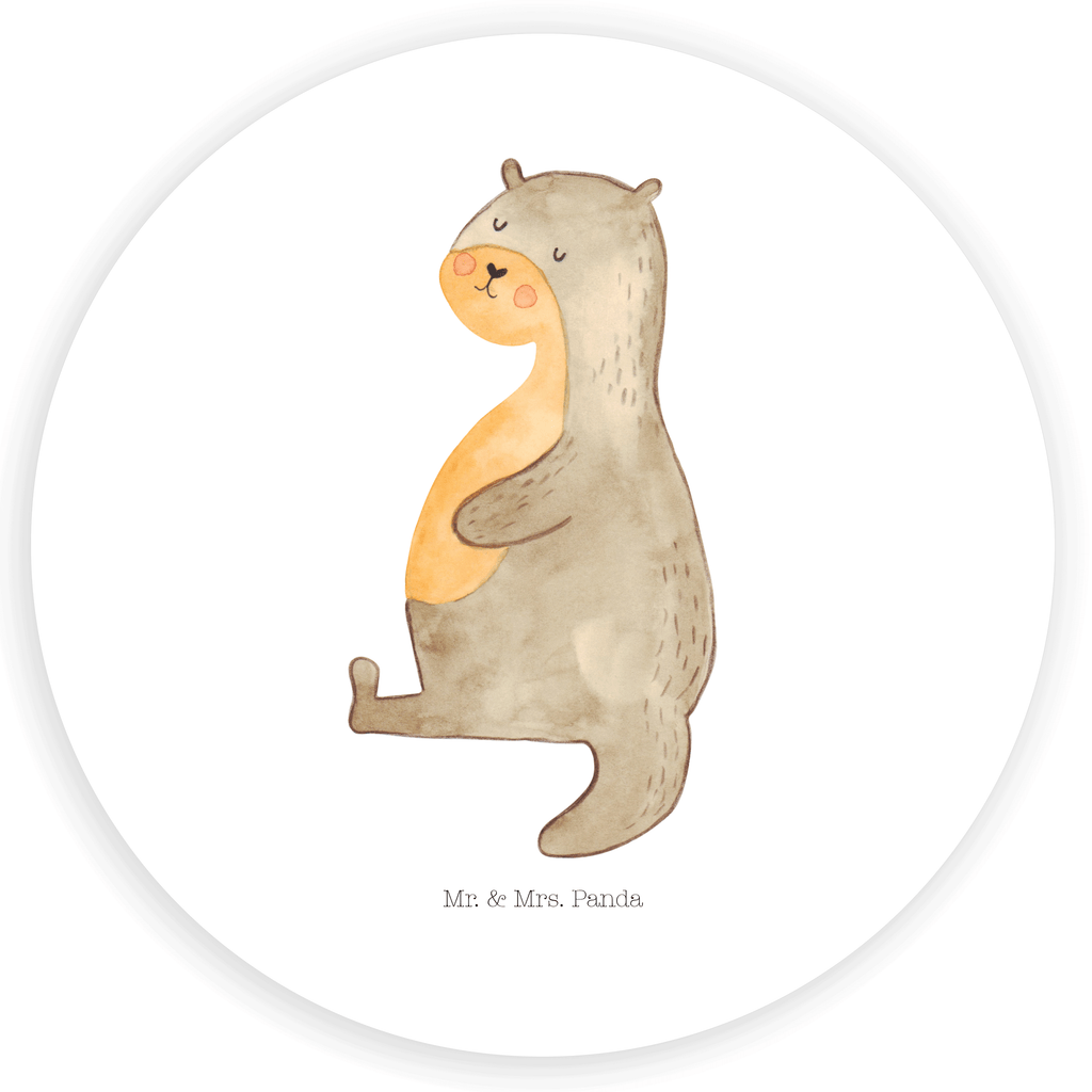 120mm Rund Aufkleber Otter Bauch Sticker, Aufkleber, Etikett, Kinder, rund, Otter, Fischotter, Seeotter, Otter Seeotter See Otter