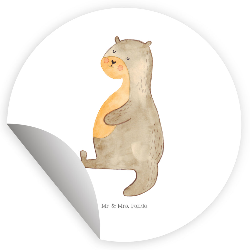 120mm Rund Aufkleber Otter Bauch Sticker, Aufkleber, Etikett, Kinder, rund, Otter, Fischotter, Seeotter, Otter Seeotter See Otter