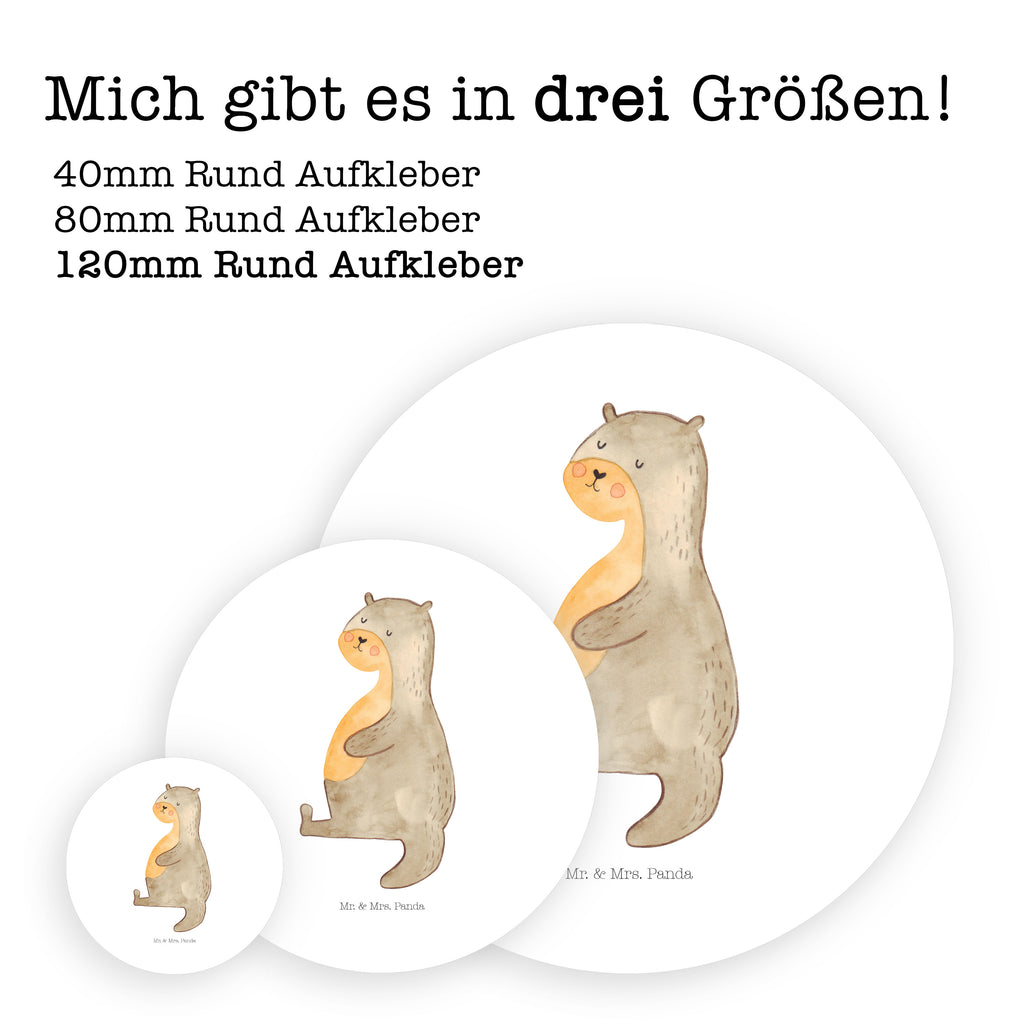 120mm Rund Aufkleber Otter Bauch Sticker, Aufkleber, Etikett, Kinder, rund, Otter, Fischotter, Seeotter, Otter Seeotter See Otter