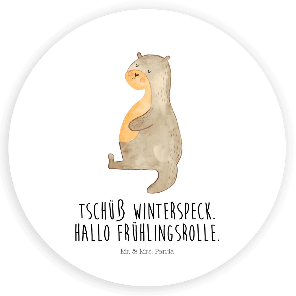 120mm Rund Aufkleber Otter Bauch Sticker, Aufkleber, Etikett, Kinder, rund, Otter, Fischotter, Seeotter, Otter Seeotter See Otter