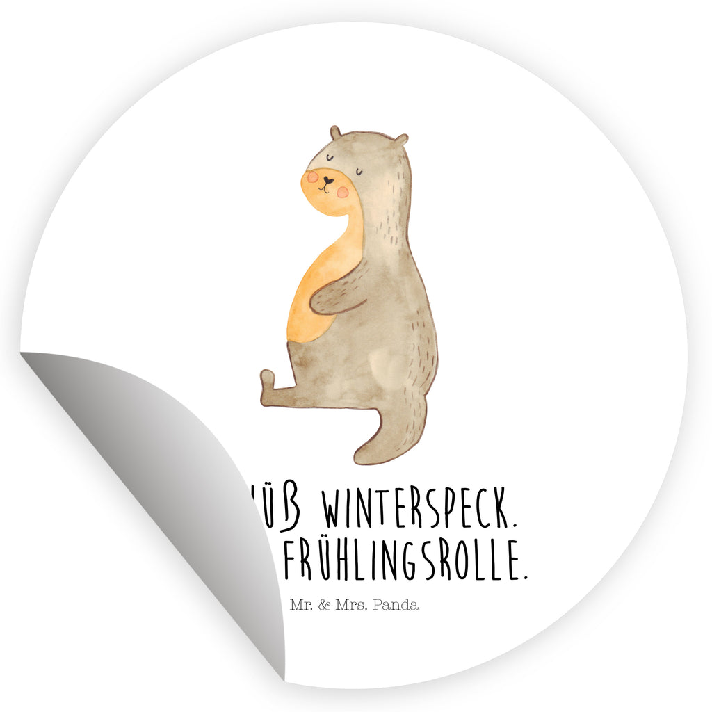 120mm Rund Aufkleber Otter Bauch Sticker, Aufkleber, Etikett, Kinder, rund, Otter, Fischotter, Seeotter, Otter Seeotter See Otter
