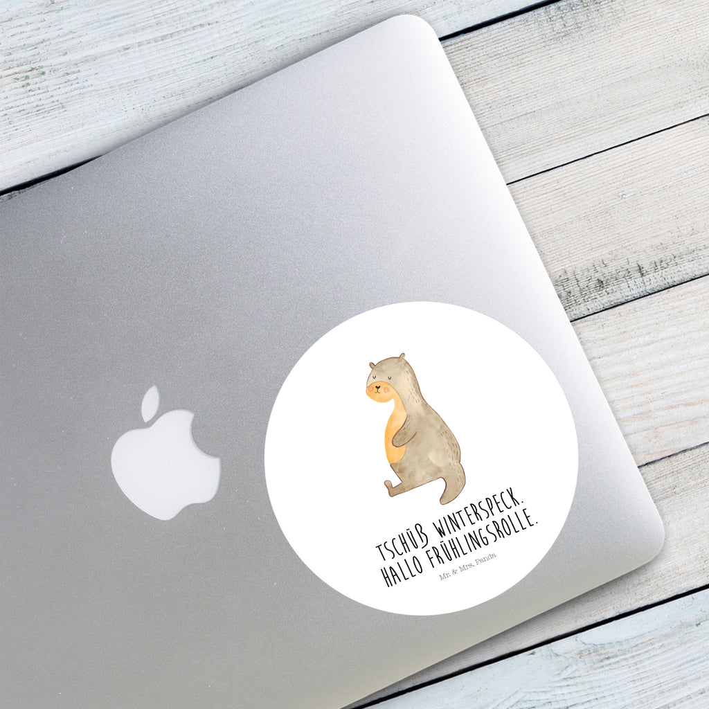 120mm Rund Aufkleber Otter Bauch Sticker, Aufkleber, Etikett, Kinder, rund, Otter, Fischotter, Seeotter, Otter Seeotter See Otter