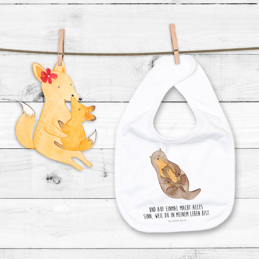 Organic Babylätzchen Otter mit Kind Baby, Lätzchen, Spucktuch, Sabberlätzchen, Klettlätzchen, Babygeschenk, Baby Lätzchen, Geschenk für Geburt, Geschenk zur Geburt, Baby Spucktuch, Babyausstattung, Geschenkidee für Babyparty, Otter, Fischotter, Seeotter, Otter Seeotter See Otter