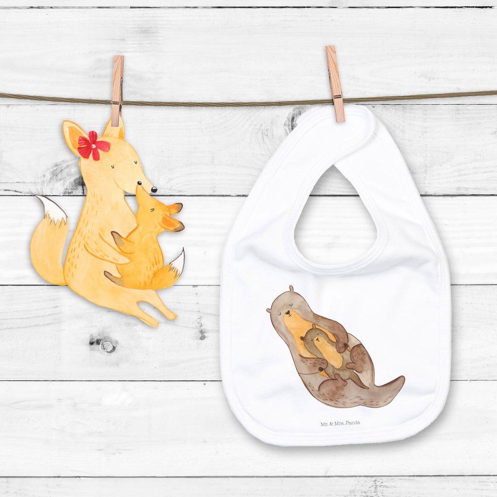Organic Babylätzchen Otter mit Kind Baby, Lätzchen, Spucktuch, Sabberlätzchen, Klettlätzchen, Babygeschenk, Baby Lätzchen, Geschenk für Geburt, Geschenk zur Geburt, Baby Spucktuch, Babyausstattung, Geschenkidee für Babyparty, Otter, Fischotter, Seeotter, Otter Seeotter See Otter