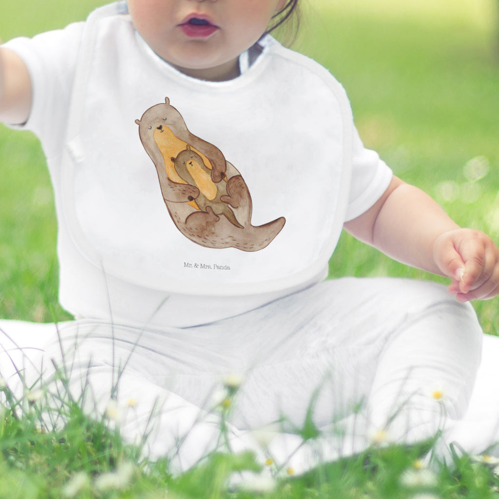 Organic Babylätzchen Otter mit Kind Baby, Lätzchen, Spucktuch, Sabberlätzchen, Klettlätzchen, Babygeschenk, Baby Lätzchen, Geschenk für Geburt, Geschenk zur Geburt, Baby Spucktuch, Babyausstattung, Geschenkidee für Babyparty, Otter, Fischotter, Seeotter, Otter Seeotter See Otter