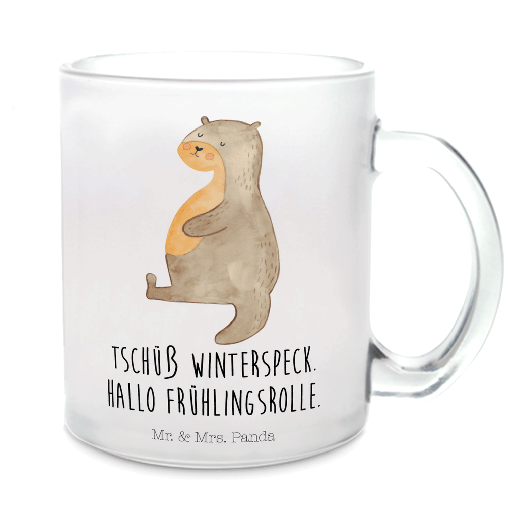 Teetasse Otter Bauch Teetasse, Teeglas, Teebecher, Tasse mit Henkel, Tasse, Glas Teetasse, Teetasse aus Glas, Otter, Fischotter, Seeotter, Otter Seeotter See Otter