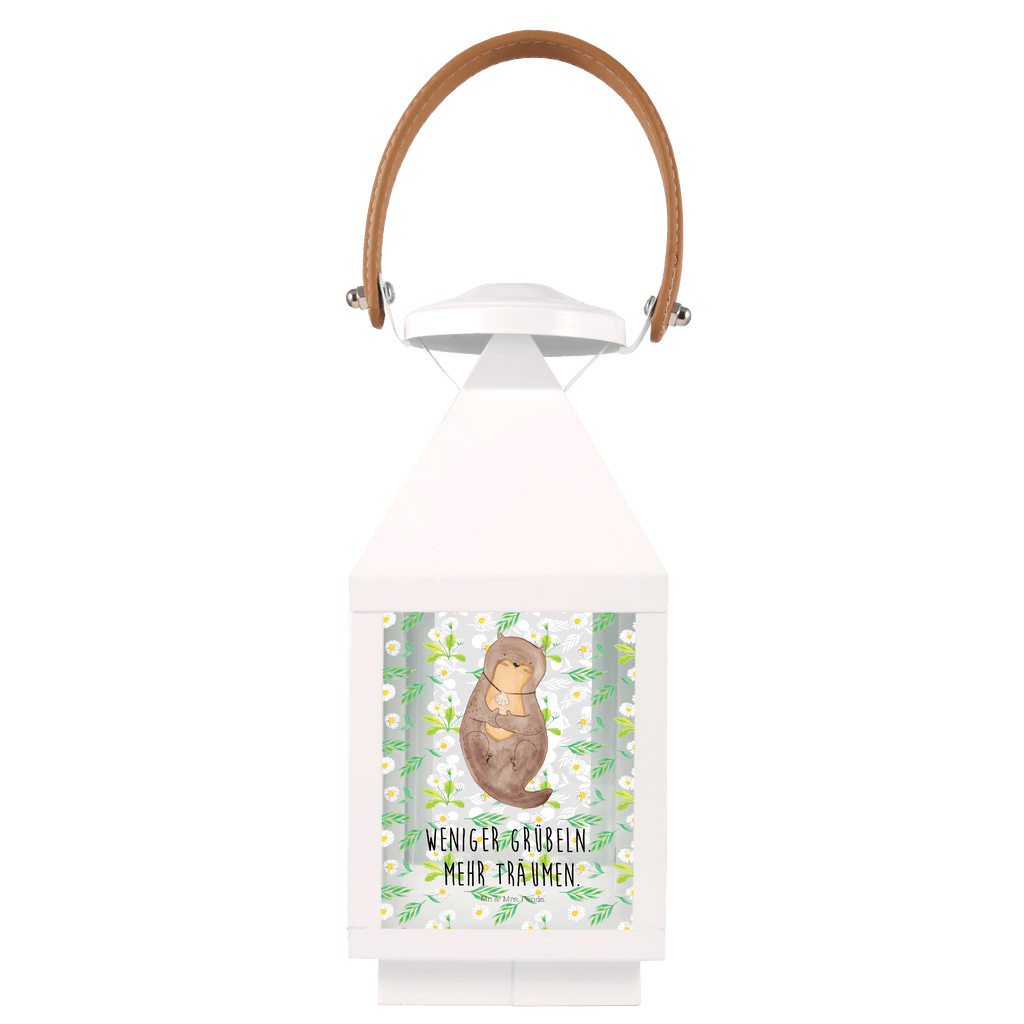 Deko Laterne Otter mit Muschelmedaillon Gartenlampe, Gartenleuchte, Gartendekoration, Gartenlicht, Laterne  kleine Laternen, XXL Laternen, Laterne groß, Otter, Fischotter, Seeotter, Otterliebe, grübeln, träumen, Motivation, Tagträumen, Büro