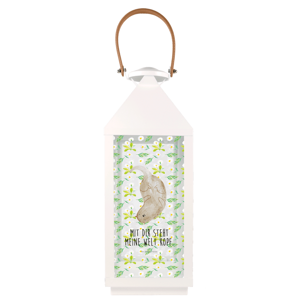 Deko Laterne Otter kopfüber Gartenlampe, Gartenleuchte, Gartendekoration, Gartenlicht, Laterne  kleine Laternen, XXL Laternen, Laterne groß, Otter, Fischotter, Seeotter, Otter Seeotter See Otter