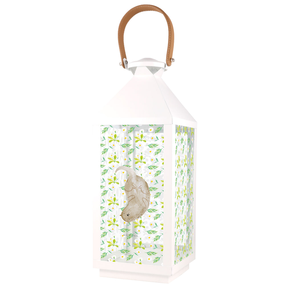 Deko Laterne Otter kopfüber Gartenlampe, Gartenleuchte, Gartendekoration, Gartenlicht, Laterne  kleine Laternen, XXL Laternen, Laterne groß, Otter, Fischotter, Seeotter, Otter Seeotter See Otter