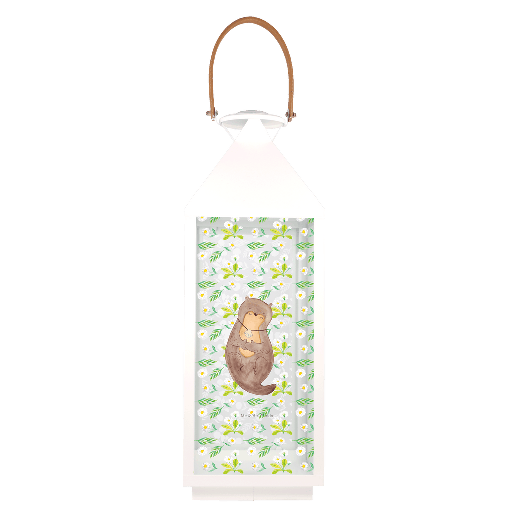 Deko Laterne Otter mit Muschelmedaillon Gartenlampe, Gartenleuchte, Gartendekoration, Gartenlicht, Laterne  kleine Laternen, XXL Laternen, Laterne groß, Otter, Fischotter, Seeotter, Otterliebe, grübeln, träumen, Motivation, Tagträumen, Büro