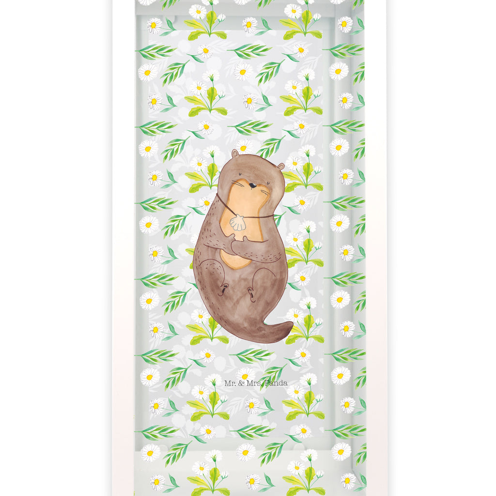 Deko Laterne Otter mit Muschelmedaillon Gartenlampe, Gartenleuchte, Gartendekoration, Gartenlicht, Laterne  kleine Laternen, XXL Laternen, Laterne groß, Otter, Fischotter, Seeotter, Otterliebe, grübeln, träumen, Motivation, Tagträumen, Büro