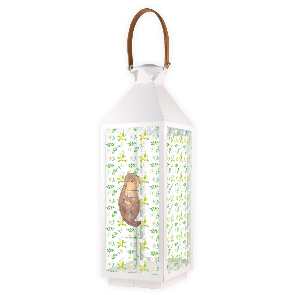 Deko Laterne Otter mit Muschelmedaillon Gartenlampe, Gartenleuchte, Gartendekoration, Gartenlicht, Laterne  kleine Laternen, XXL Laternen, Laterne groß, Otter, Fischotter, Seeotter, Otterliebe, grübeln, träumen, Motivation, Tagträumen, Büro