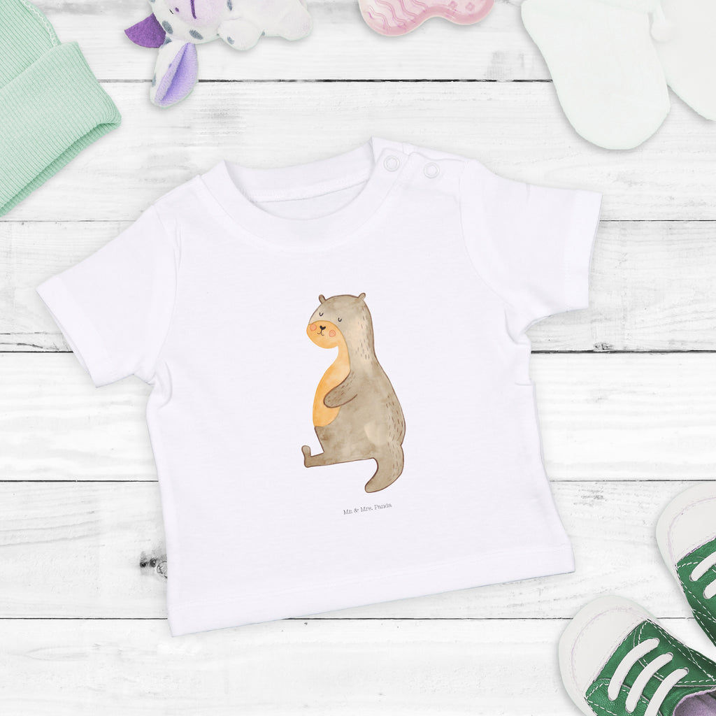 Organic Baby Shirt Otter Bauch Baby T-Shirt, Jungen Baby T-Shirt, Mädchen Baby T-Shirt, Shirt, Otter, Fischotter, Seeotter, Otter Seeotter See Otter