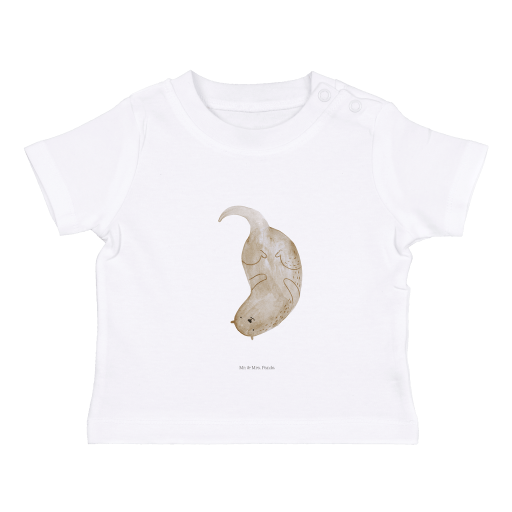 Organic Baby Shirt Otter kopfüber Baby T-Shirt, Jungen Baby T-Shirt, Mädchen Baby T-Shirt, Shirt, Otter, Fischotter, Seeotter, Otter Seeotter See Otter