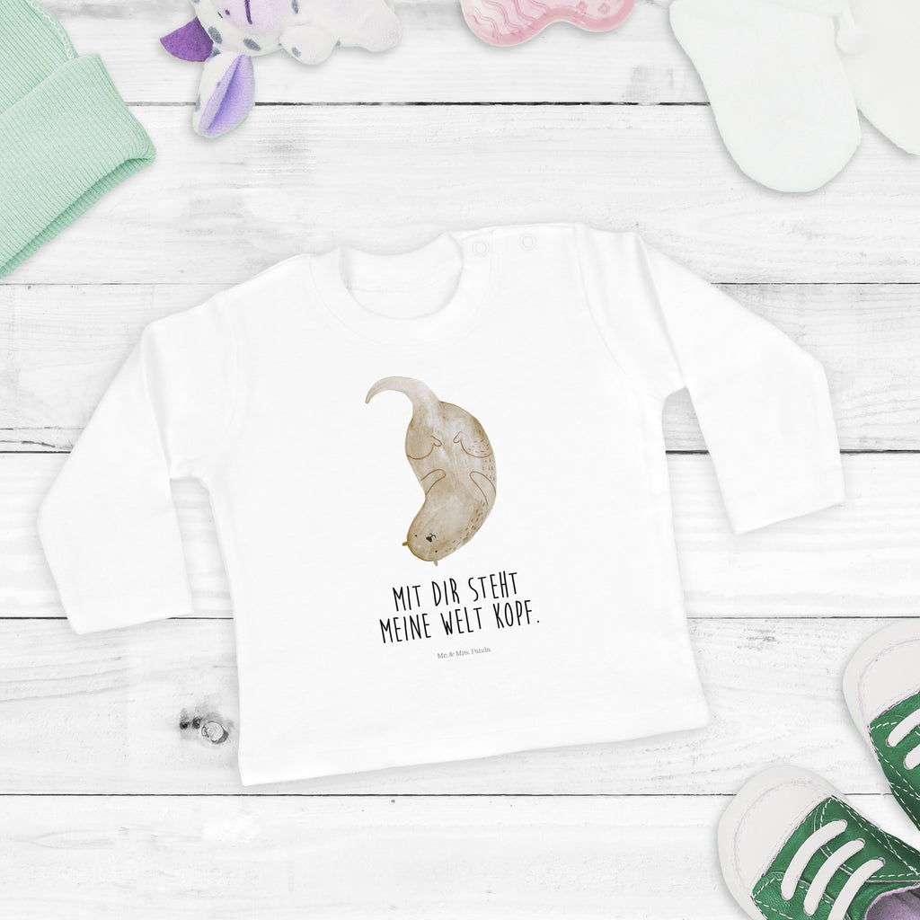 3-6 Monate Baby Longsleeve Otter kopfüber Mädchen, Jungen, Baby, Langarm, Bio, Kleidung, Otter, Fischotter, Seeotter, Otter Seeotter See Otter