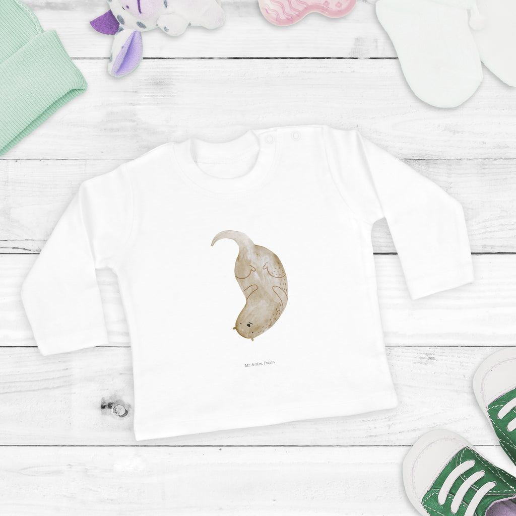 3-6 Monate Baby Longsleeve Otter kopfüber Mädchen, Jungen, Baby, Langarm, Bio, Kleidung, Otter, Fischotter, Seeotter, Otter Seeotter See Otter