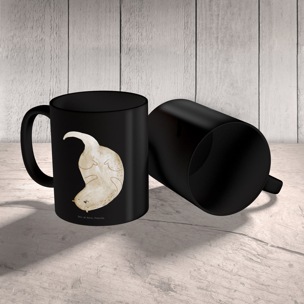 Tasse Otter kopfüber Otter Seeotter See Otter Becher, Kaffeetasse, Kaffeebecher, Tee, Frühstück, Büro  Otter,  Fischotter,  Seeotter