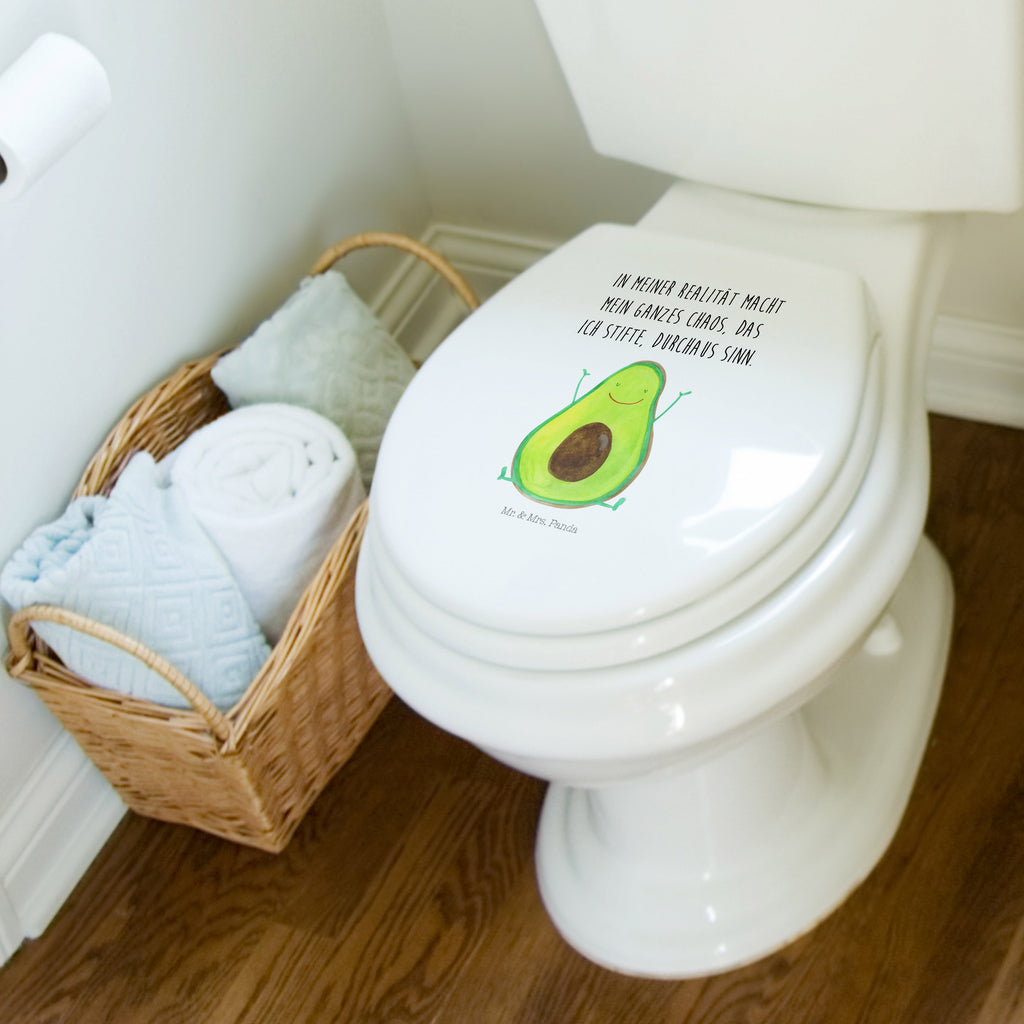 Motiv WC Sitz Avocado Happy Klobrille, Klodeckel, Toilettendeckel, WC-Sitz, Toilette, Avocado, Veggie, Vegan, Gesund, Chaos