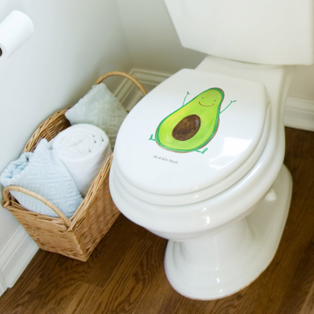 Motiv WC Sitz Avocado Happy Klobrille, Klodeckel, Toilettendeckel, WC-Sitz, Toilette, Avocado, Veggie, Vegan, Gesund, Chaos