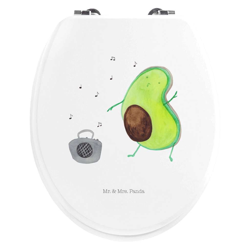 Motiv WC Sitz Avocado tanzt Klobrille, Klodeckel, Toilettendeckel, WC-Sitz, Toilette, Avocado, Veggie, Vegan, Gesund