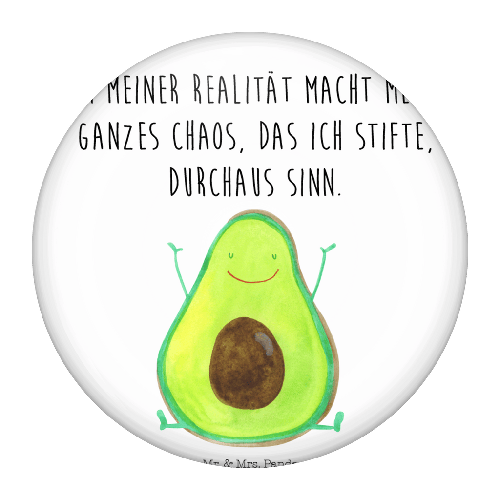 50mm Button Avocado Happy 50mm Button, Button, Pin, Anstecknadel, Avocado, Veggie, Vegan, Gesund, Chaos