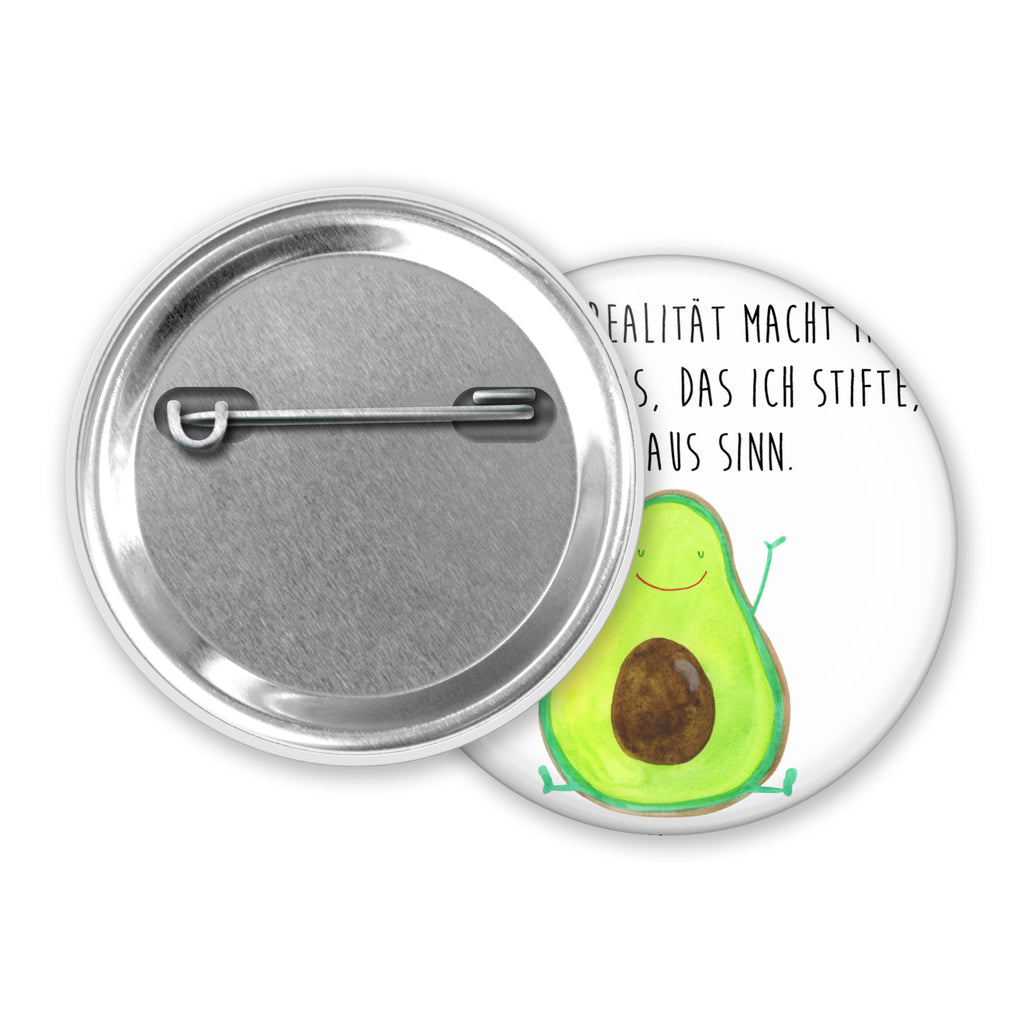 50mm Button Avocado Happy 50mm Button, Button, Pin, Anstecknadel, Avocado, Veggie, Vegan, Gesund, Chaos