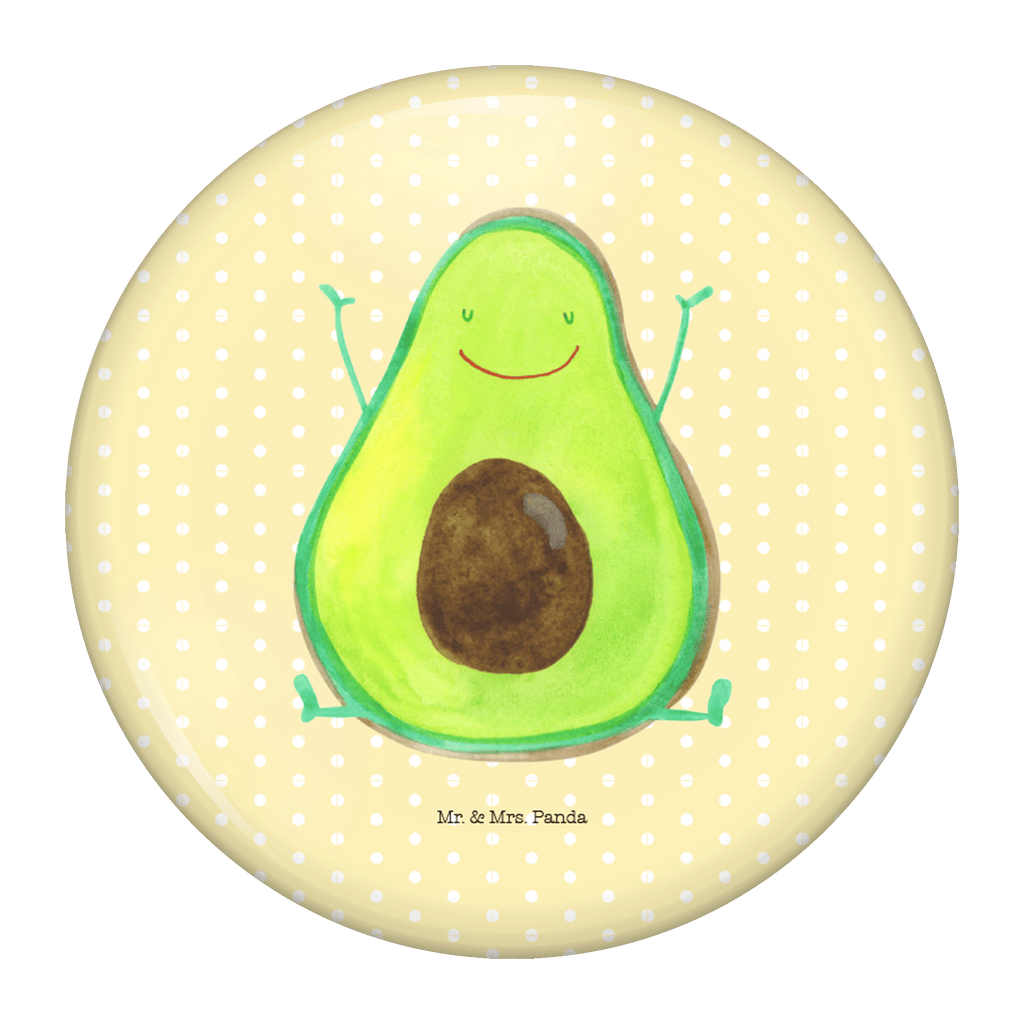 50mm Button Avocado Happy 50mm Button, Button, Pin, Anstecknadel, Avocado, Veggie, Vegan, Gesund, Chaos