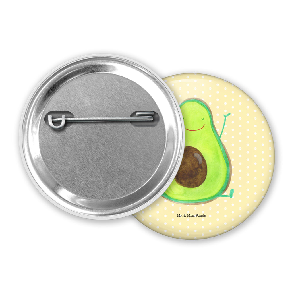 50mm Button Avocado Happy 50mm Button, Button, Pin, Anstecknadel, Avocado, Veggie, Vegan, Gesund, Chaos